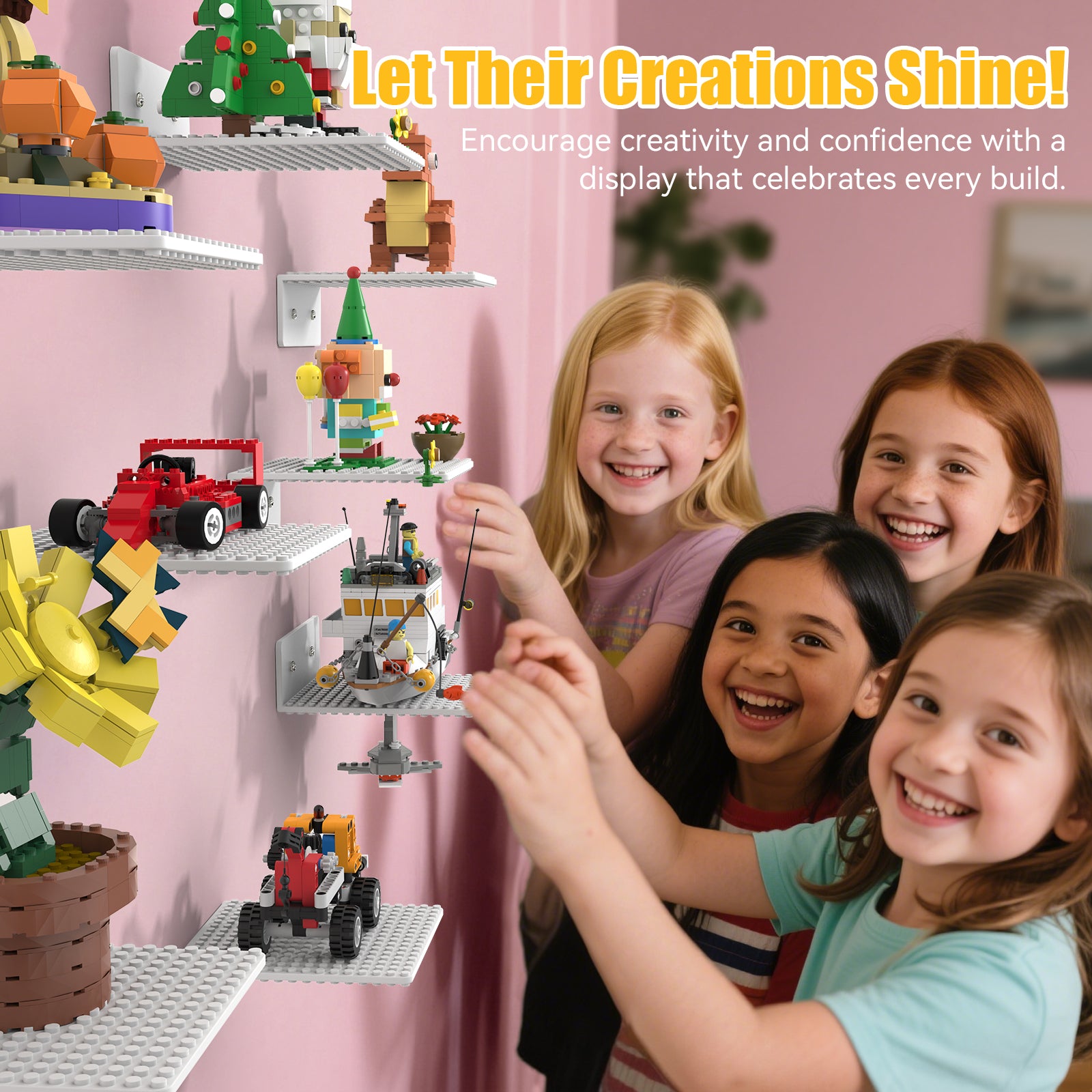 lego shelf display LGD-White-12pcs