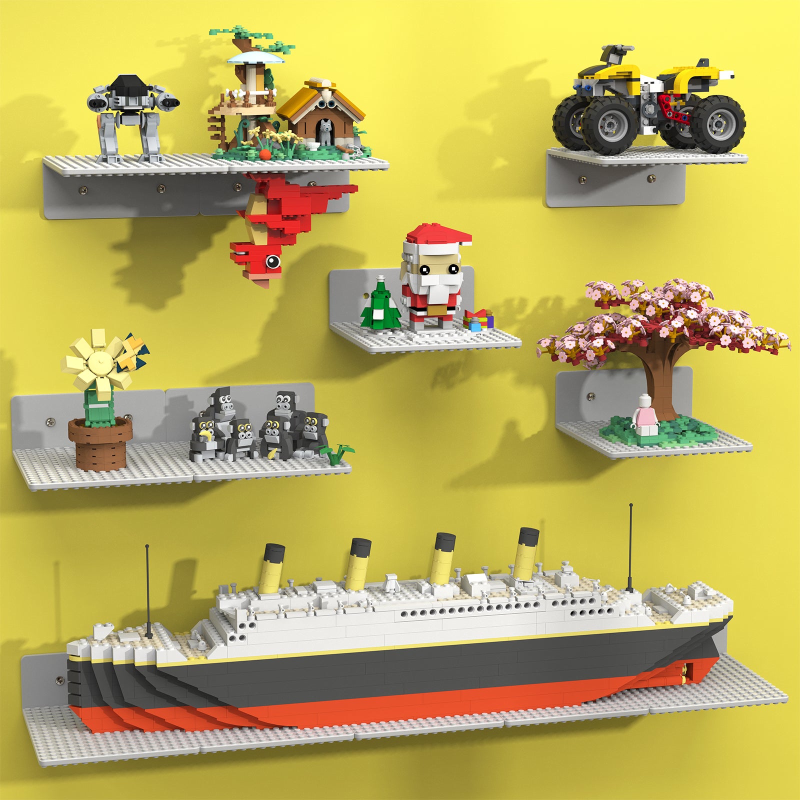 lego shelf display LGD-Gray-12pcs-Small