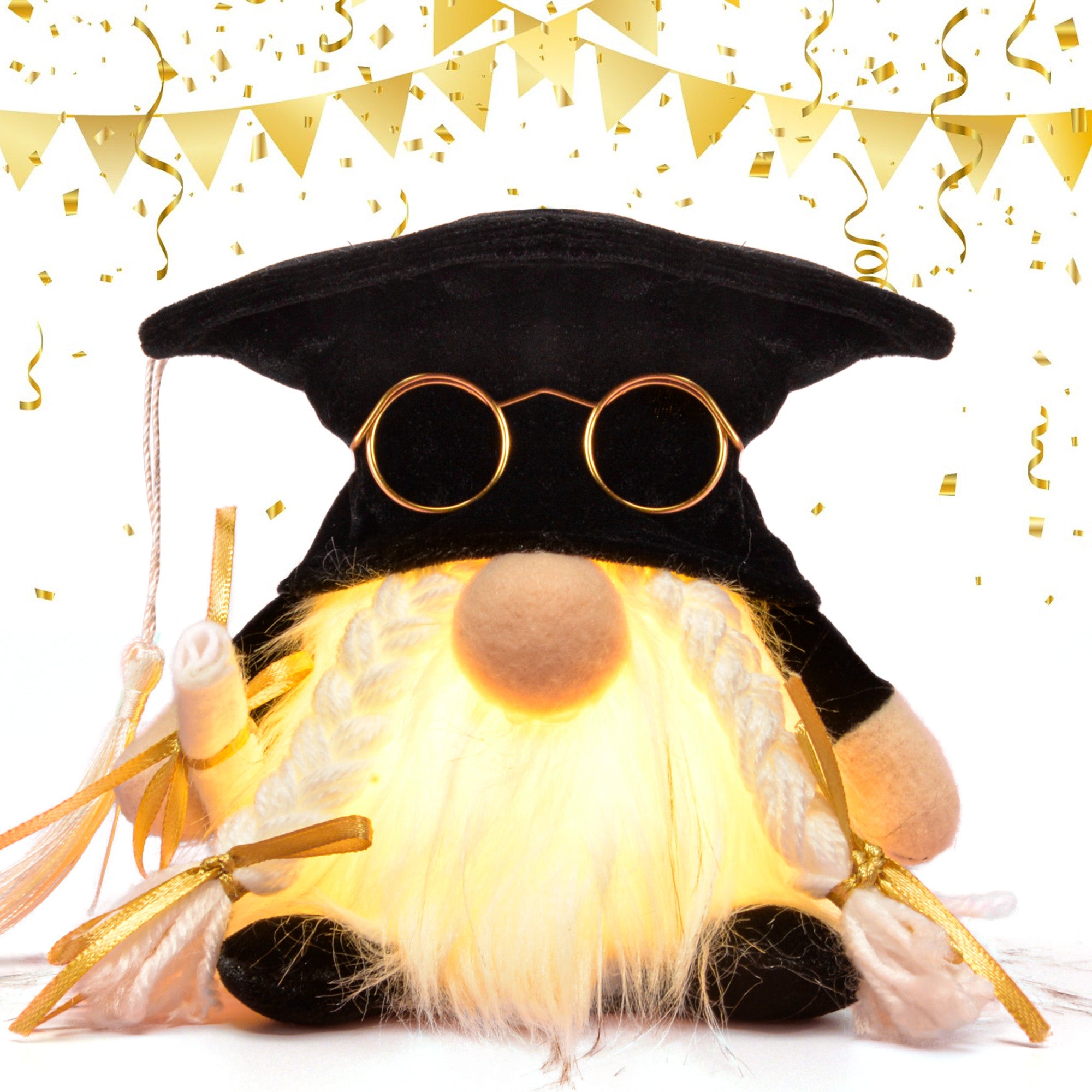 Lighted Graduation Gnome