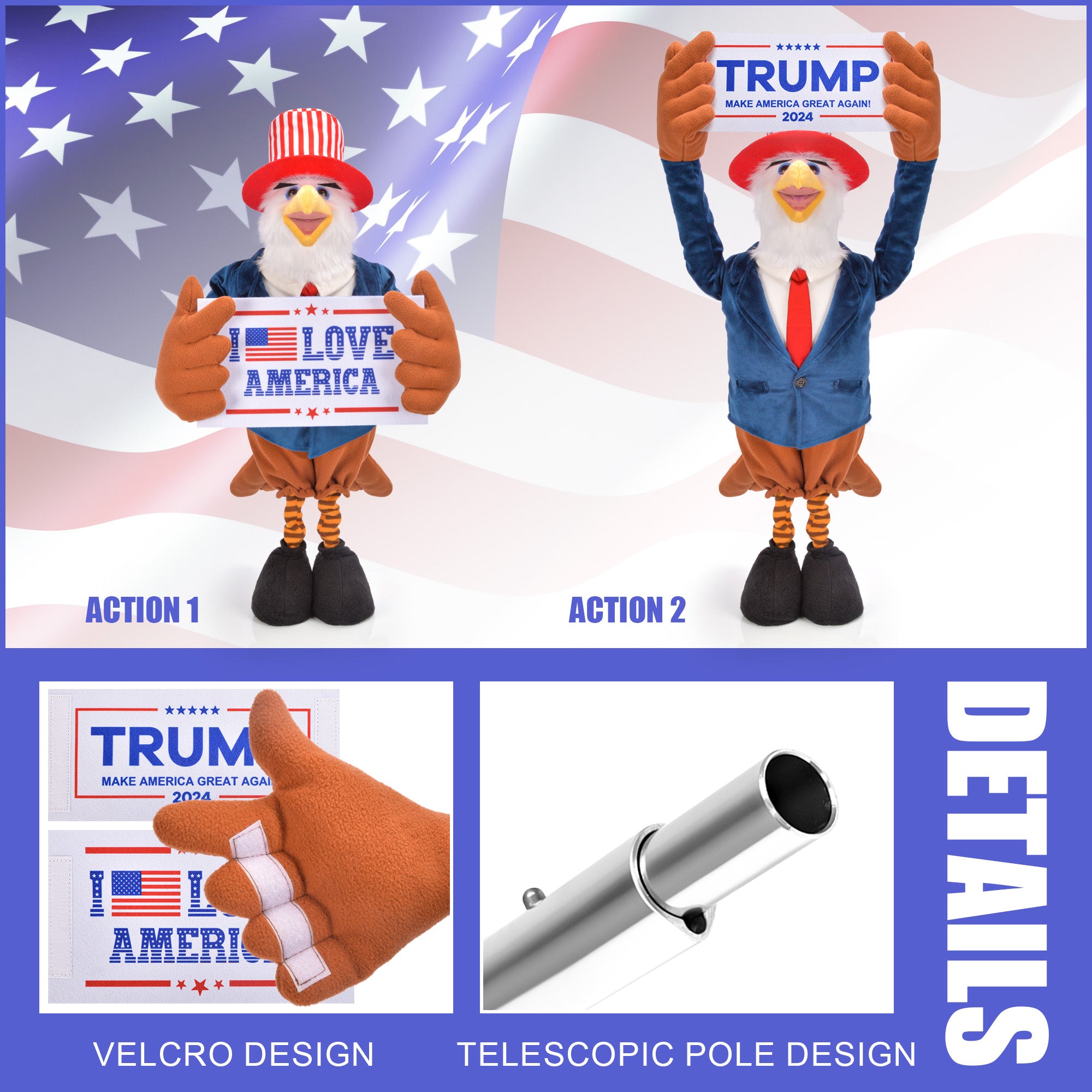 Large Bald Eagle Decorations