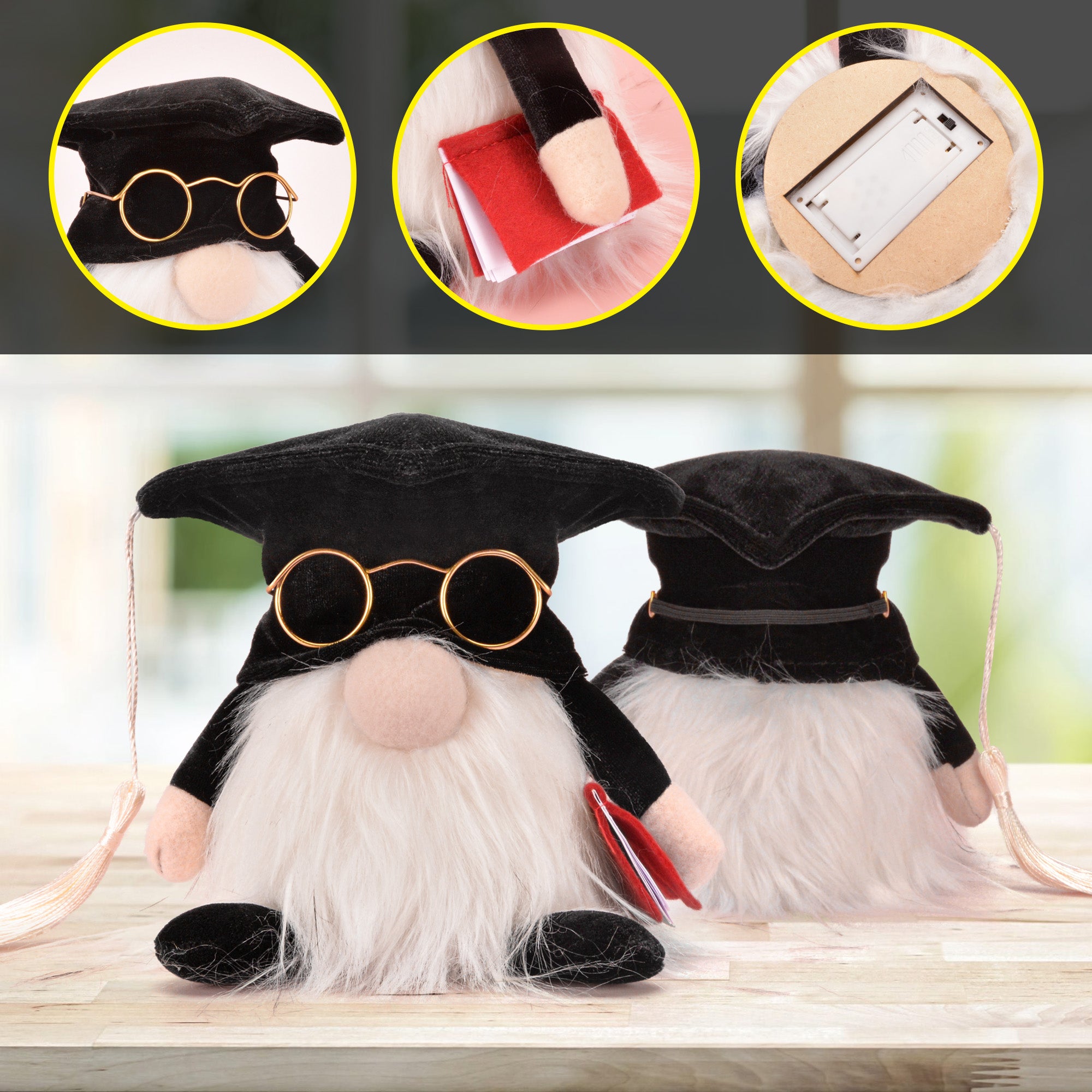 Lighted Graduation Gnome