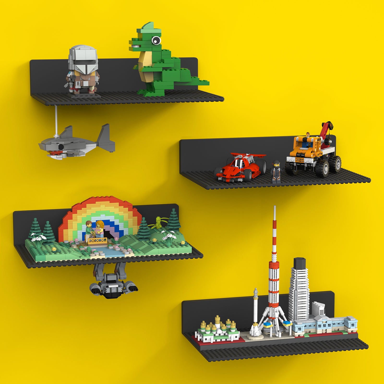 lego shelf display LGD-Black-4pcs-Large