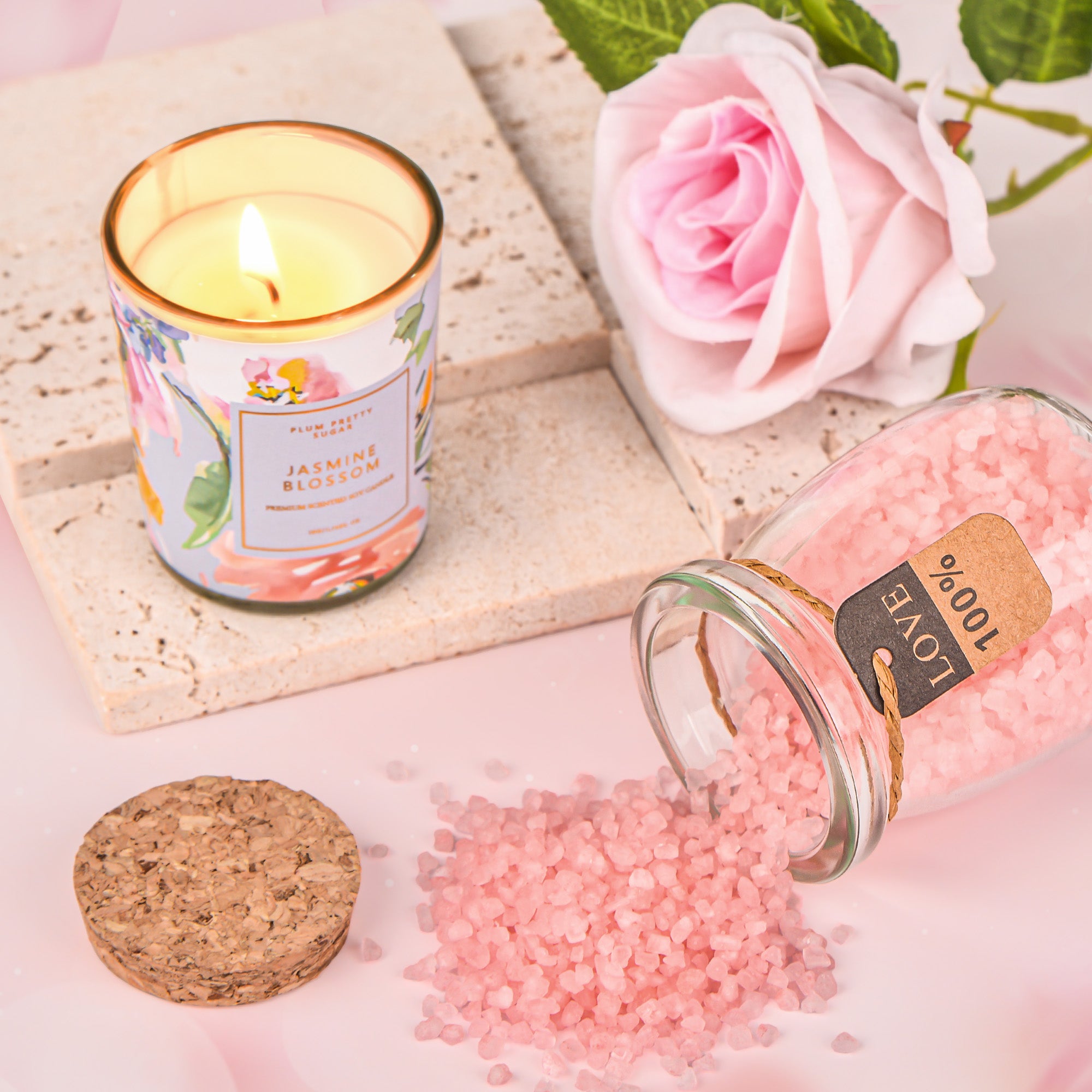 Valentine's Day Gift_Birthday Gift_Premium Spa Set_Enjoy Rose Petal Bath