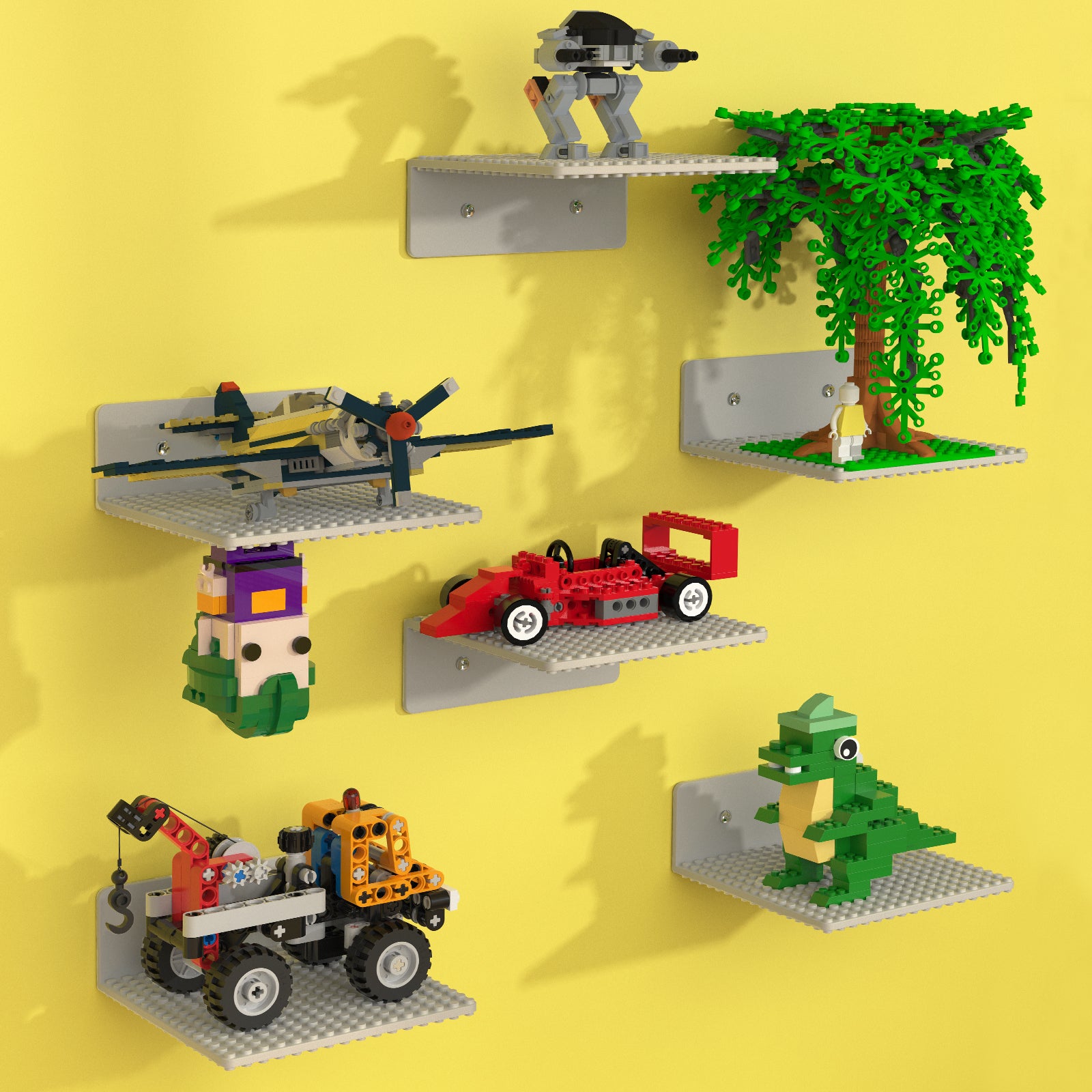 lego shelf display LGD-Gray-6pcs-Small