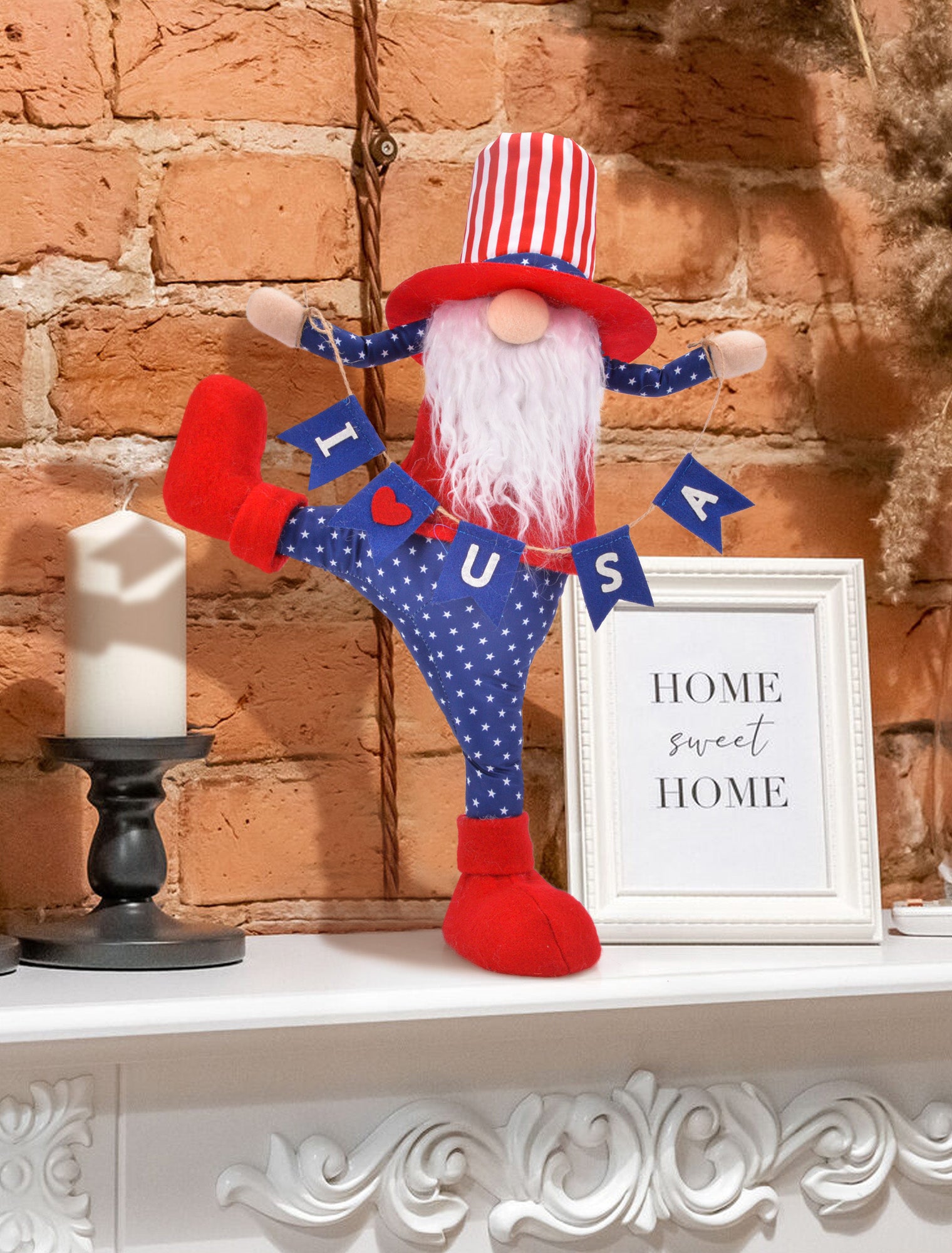Patriotic Gnomes Plush Decorations