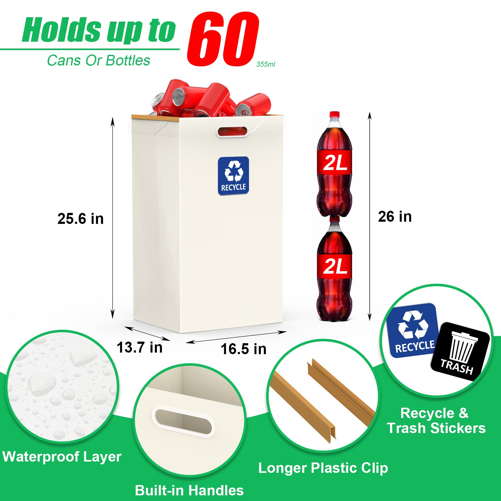 30 Gallon Disposable Trash Cans 4 Pack