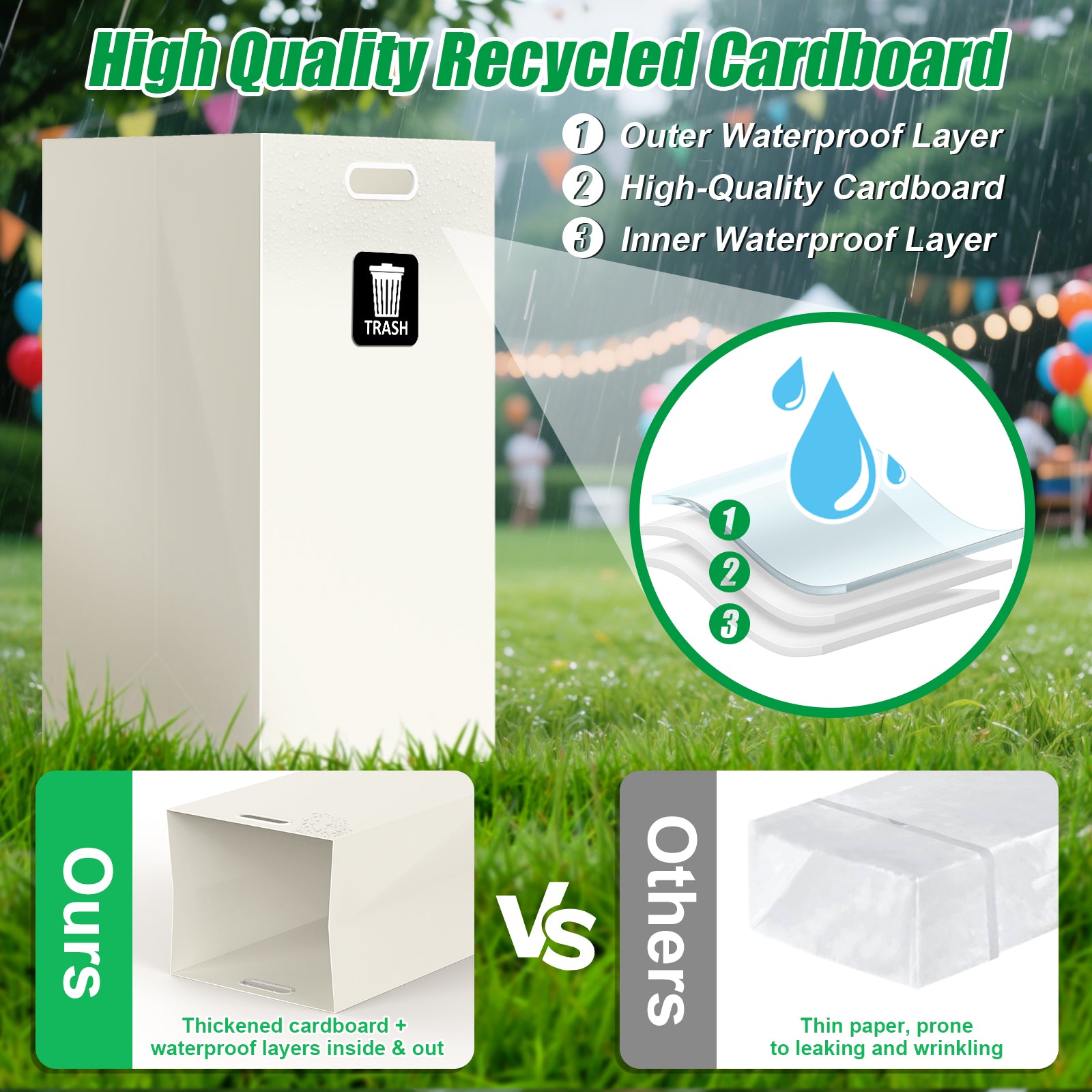 30 Gallon Disposable Trash Cans 4 Pack