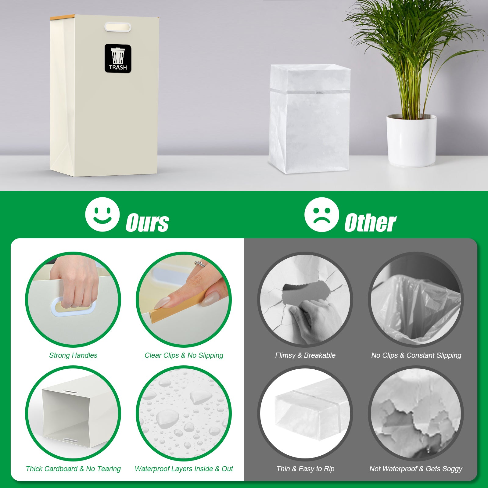 30 Gallon Disposable Trash Cans 4 Pack