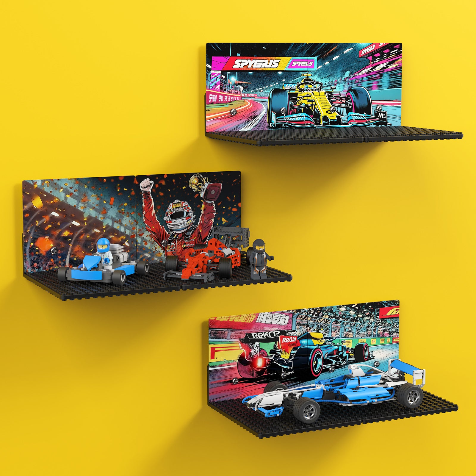 lego shelf display LGD-Black-F1-6pcs