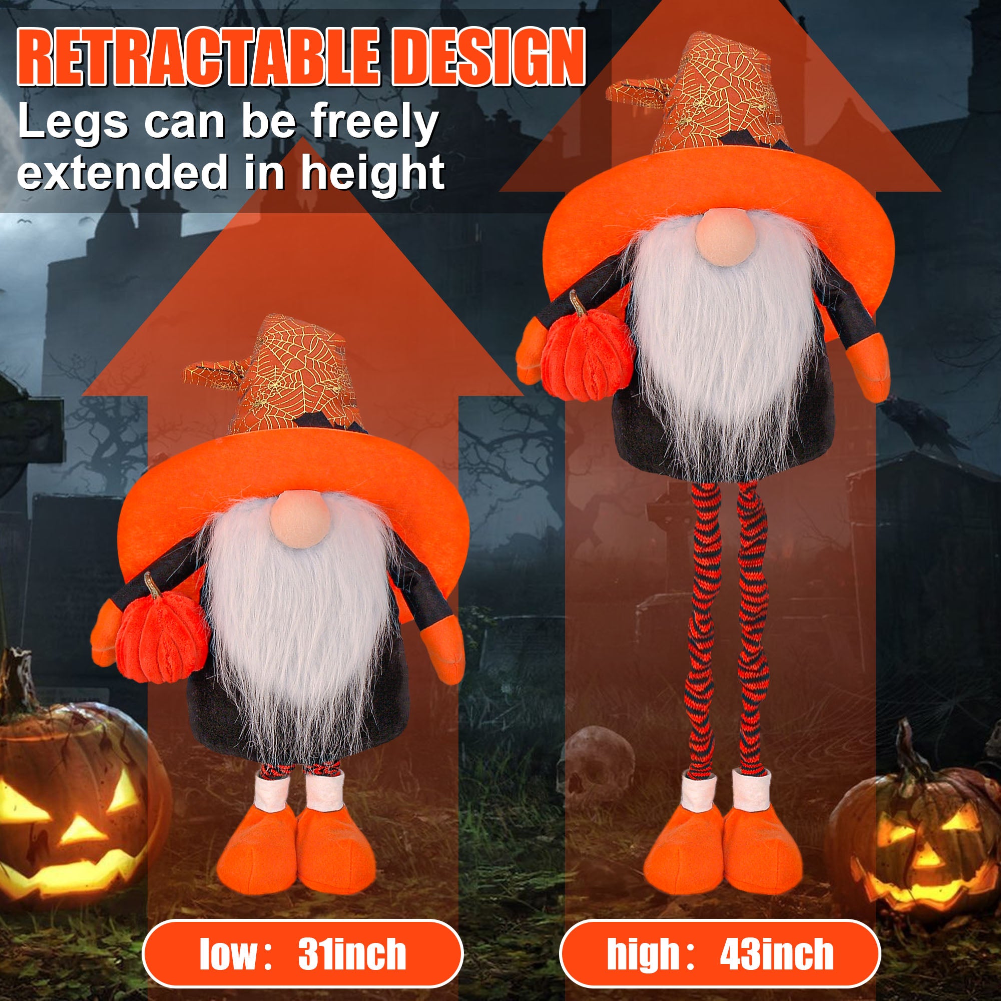 Halloween Gnome boy 43 Inches