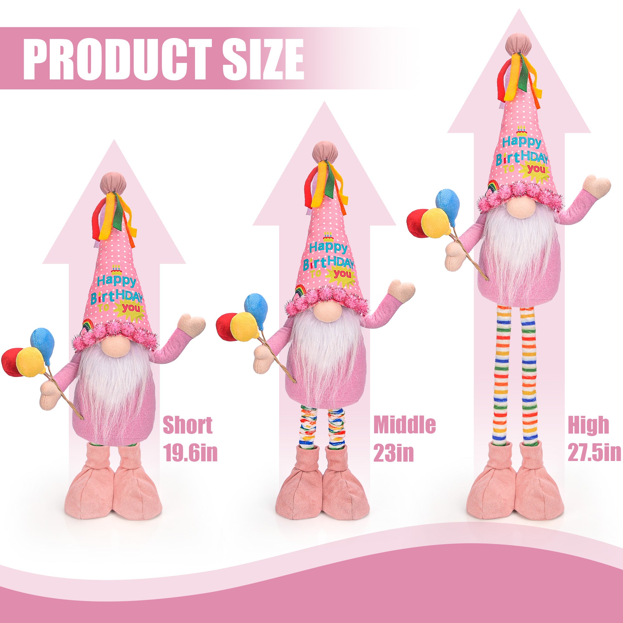 Happy Birthday Lucky Gnome(Pink)