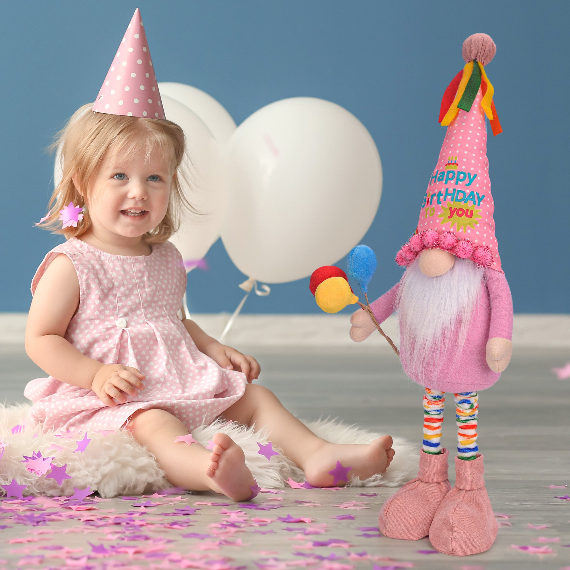 Happy Birthday Lucky Gnome(Pink)