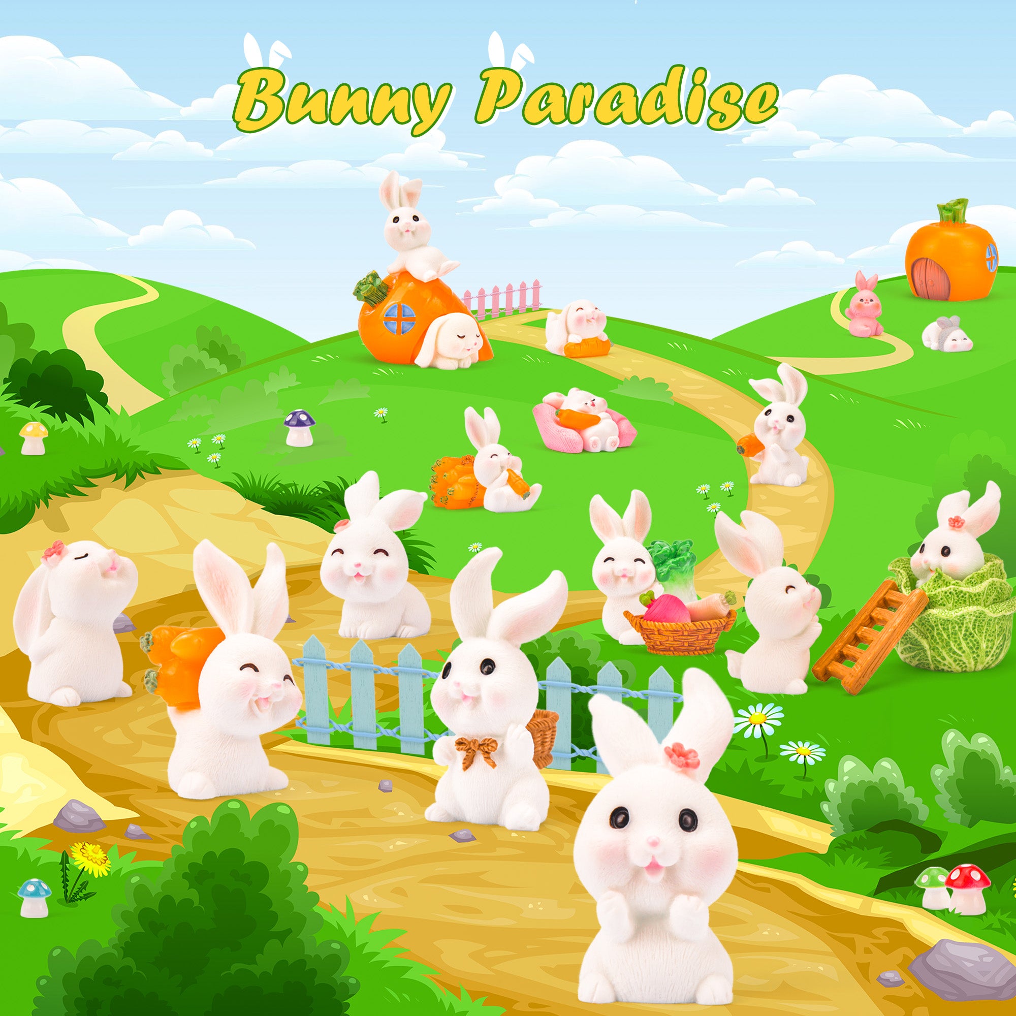 24 Pcs Prefilled Easter Eggs with Bunny