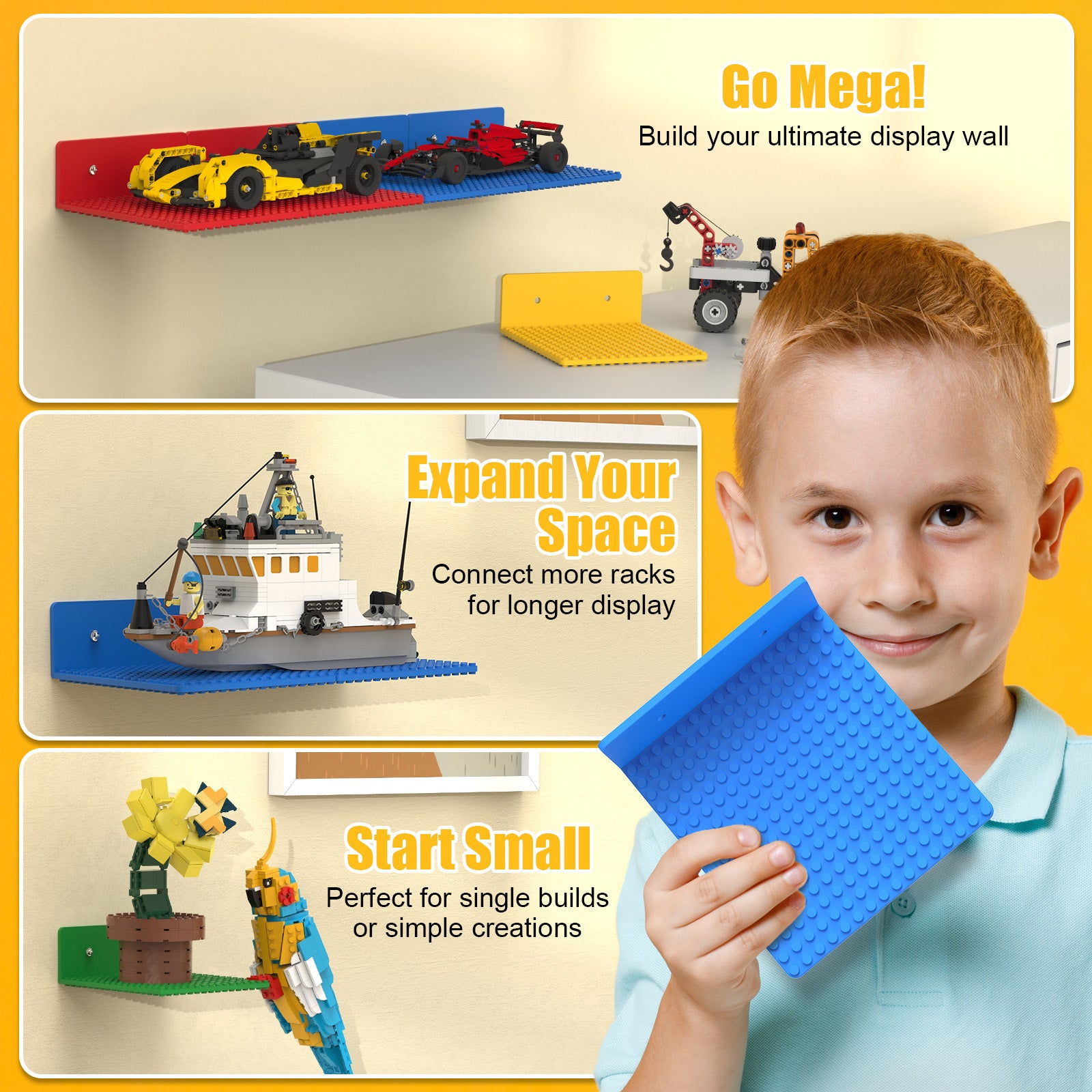 lego shelf display LGD-Multicolor-8pcs