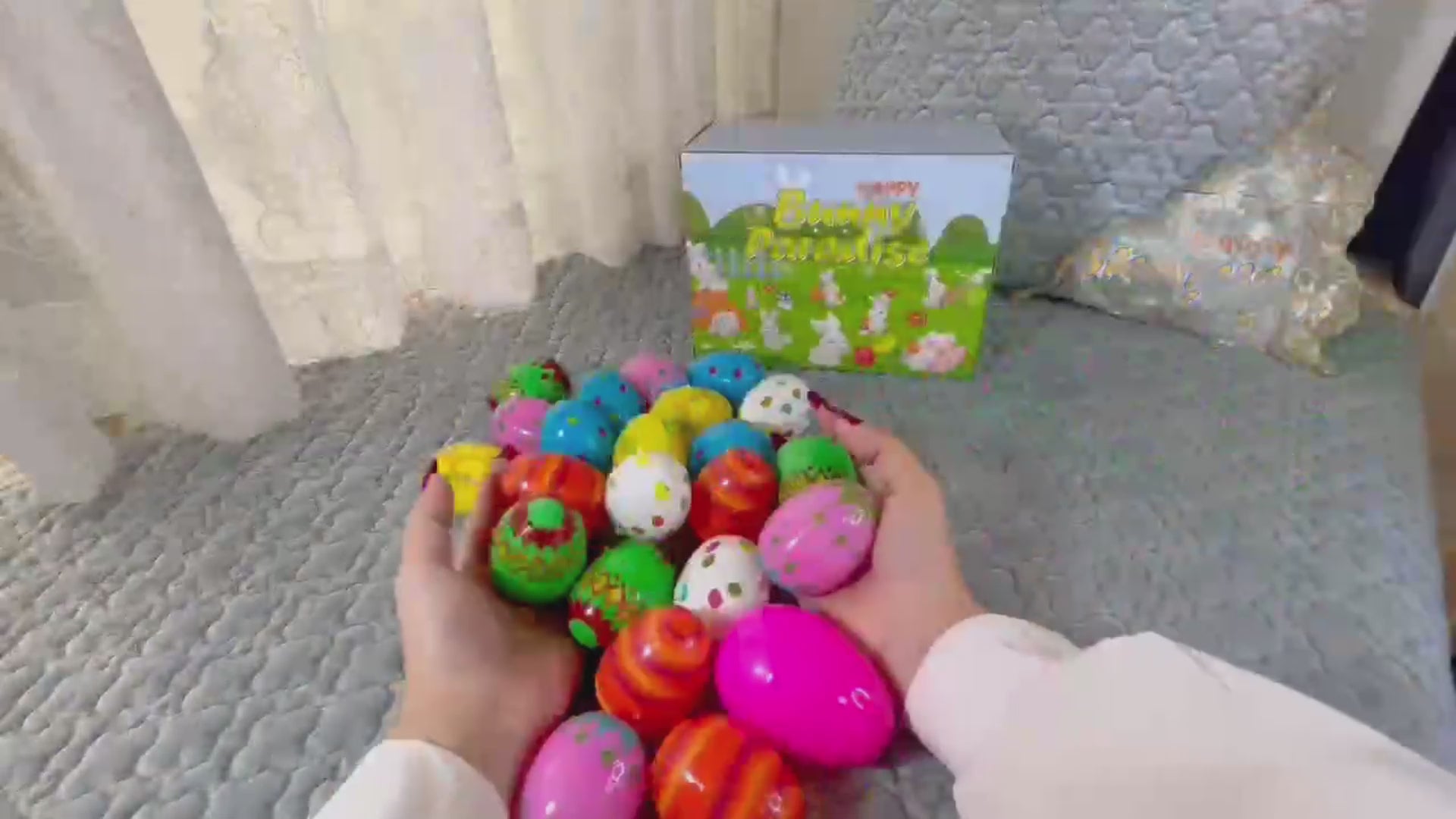 24 Pcs Prefilled Easter Eggs with Bunny