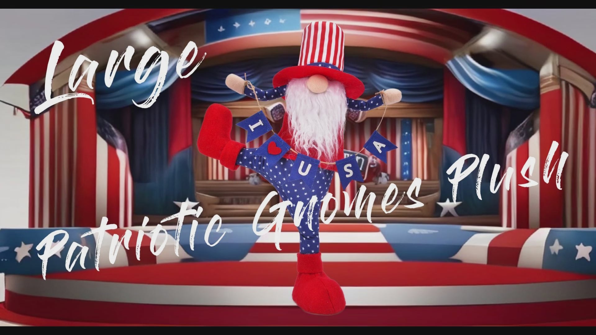 Patriotic Gnomes Plush Decorations