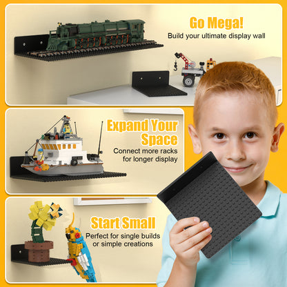 lego shelf display LGD-Black-12pcs