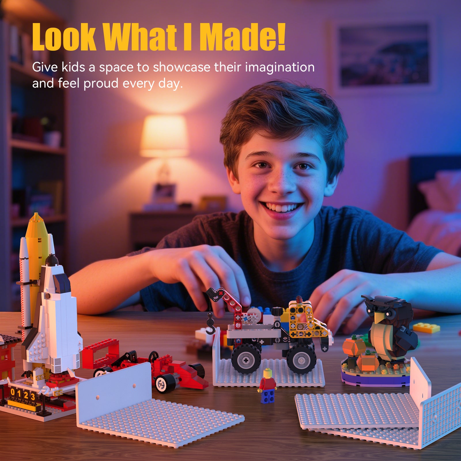 lego shelf display LGD-White-12pcs