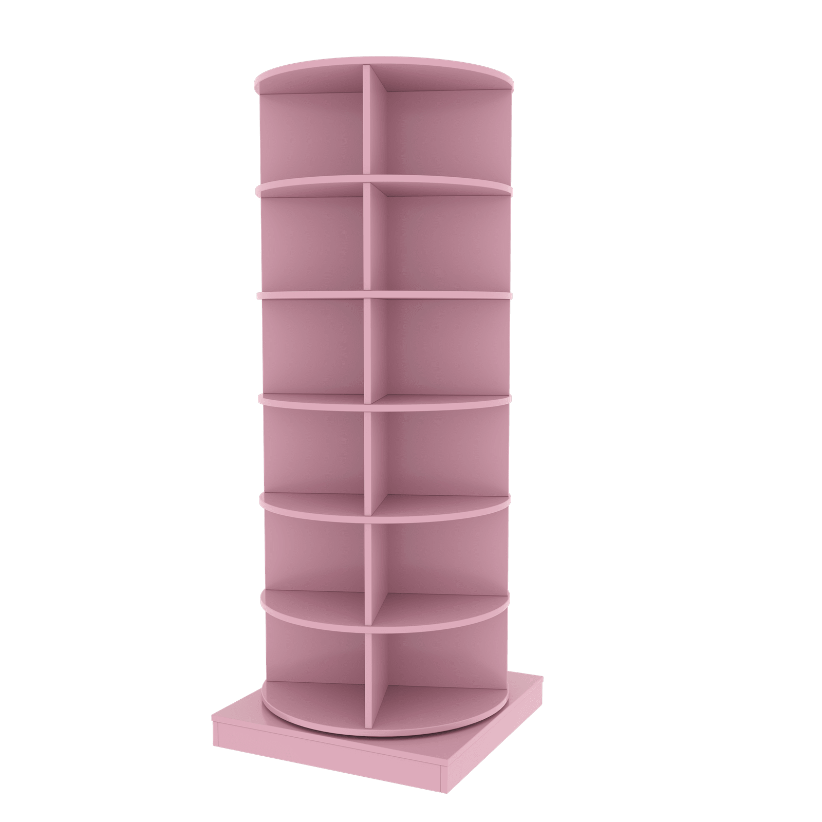 Pink 360 Rotating shoe cabinet 6 layers