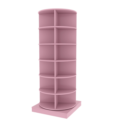 Pink 360 Rotating shoe cabinet 6 layers