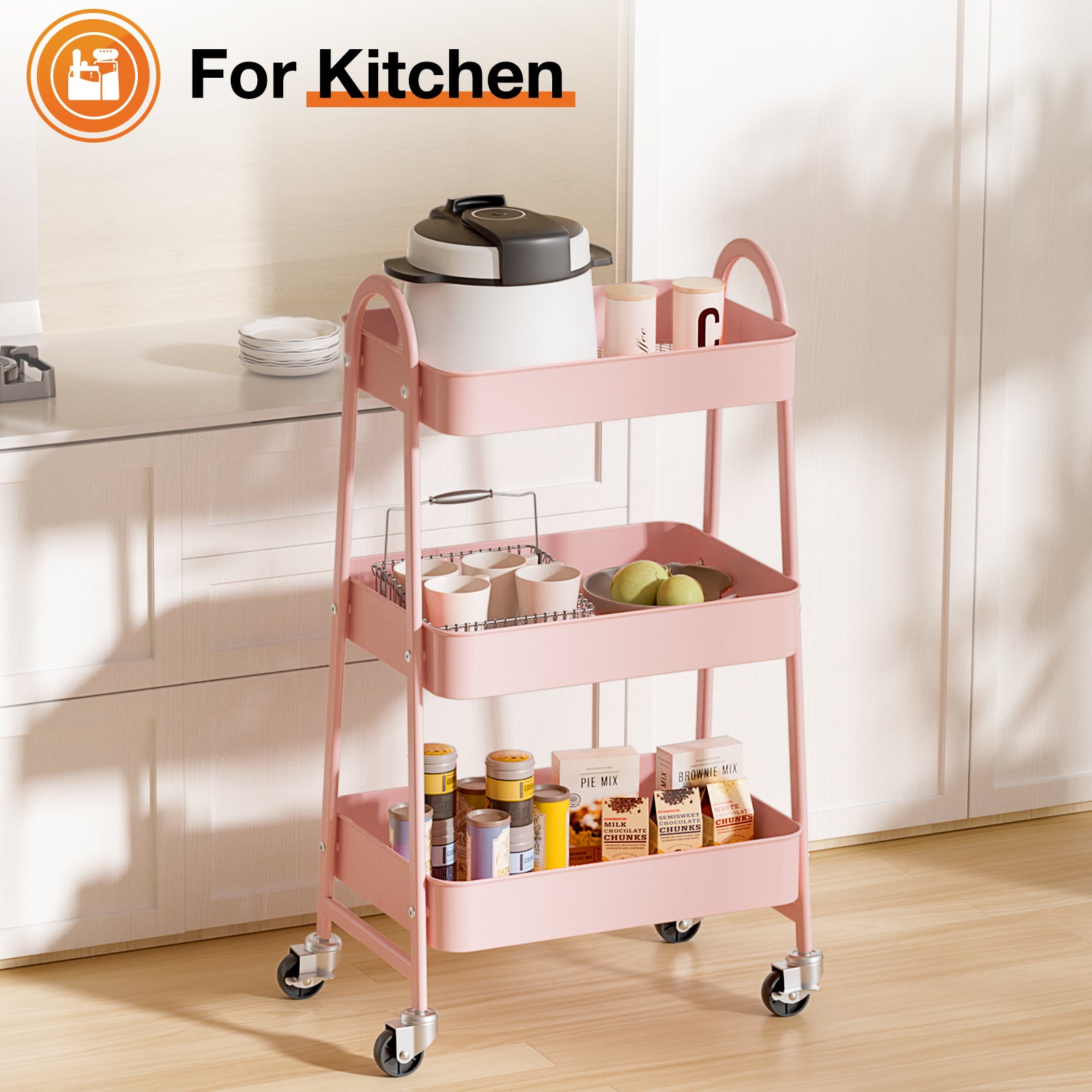 3 Tier Rolling Storage Cart