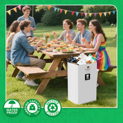 30 Gallon Corrugated Cardboard Disposable Trash Cans for Parties