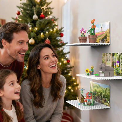 lego shelf display LGD-White-Plants-6pcs