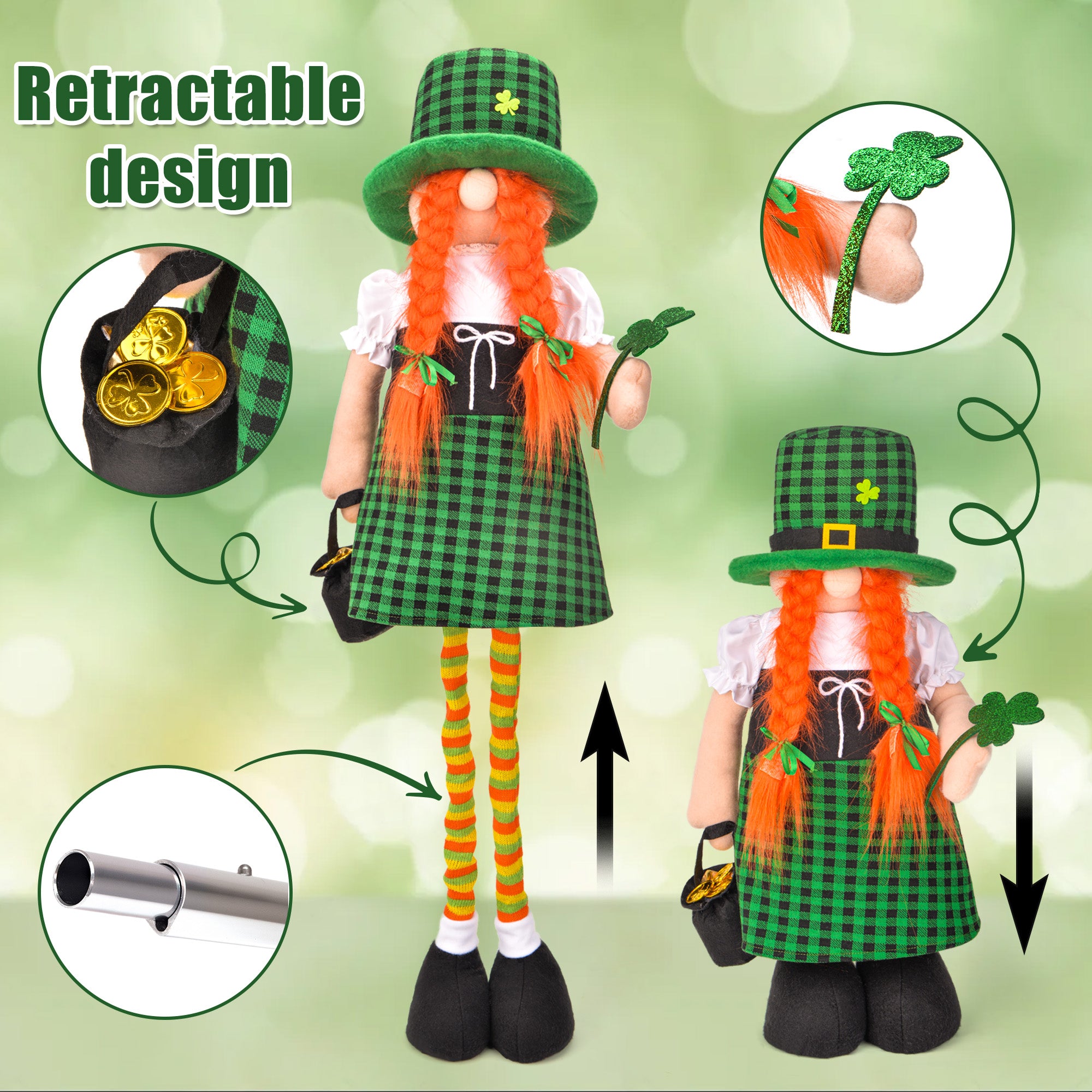 Saint Patricks Day Gnomes Girl