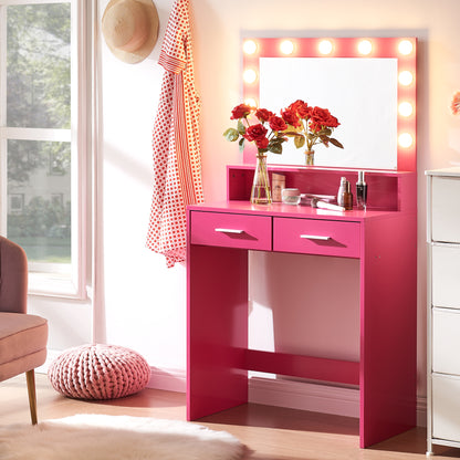 Vanity Desk with Mirror and Lights