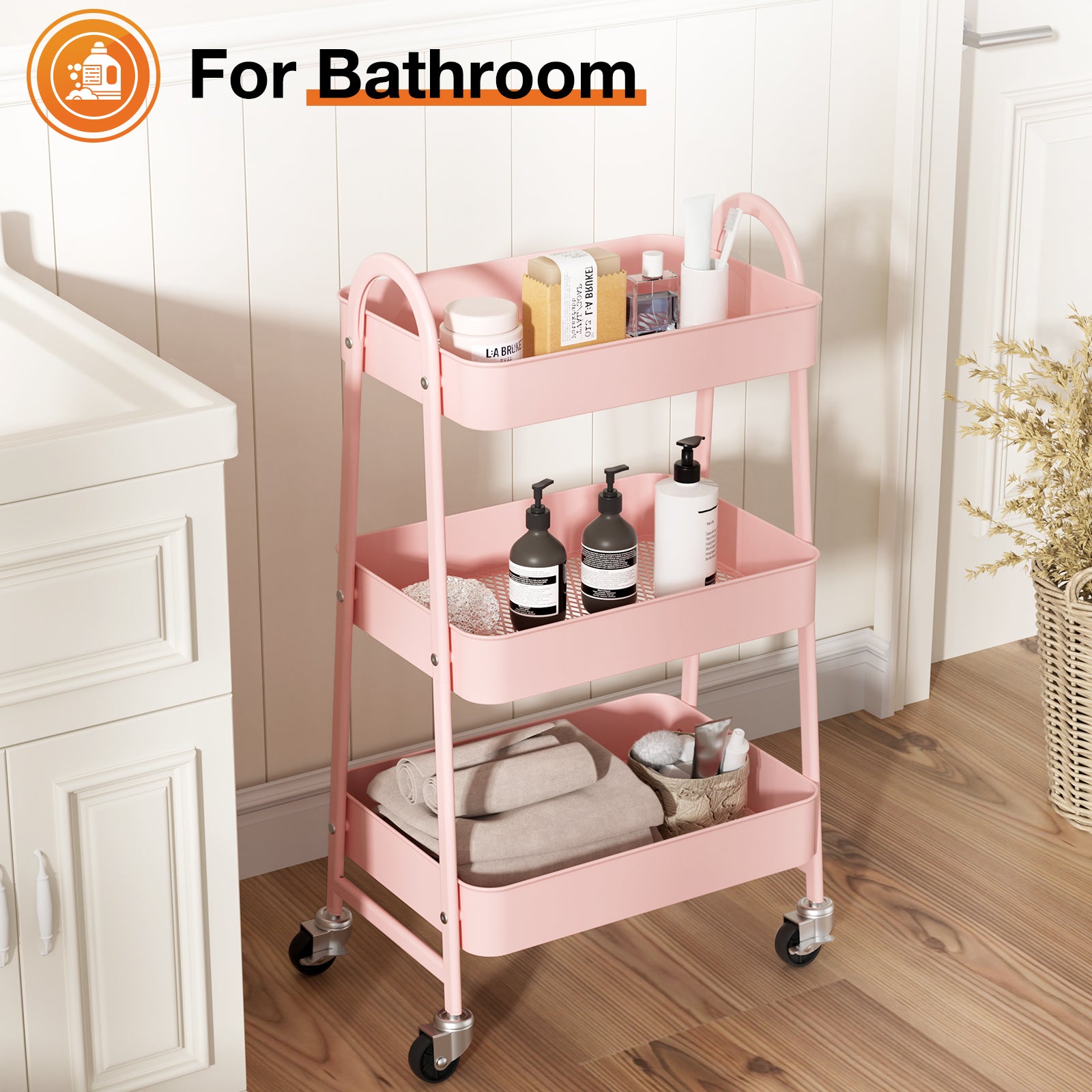 3 Tier Rolling Storage Cart